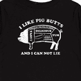 thumbnail image 4 of Inktastic I Like Pig Butts WHT Boys or Girls Long Sleeve Toddler T-Shirt, 4 of 5