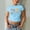 Blue, variant on Graphic Tennis Tees for Women T-Shirts T Womens Casual Fashion Printed Crew Neck Short Sleeve Tops Slim Fit T Shirts Blue L