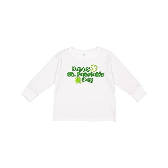 Inktastic Happy St. Patrick's Day Boys or Girls Long Sleeve Toddler T-Shirt