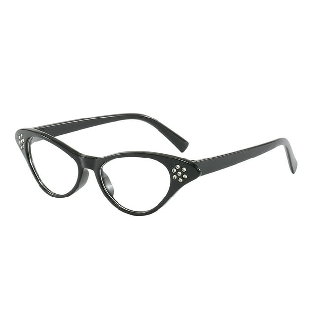 TINZ Lunettes de Soleil Rétro Carrées en Forme d'Oeil de Chat pour Petites Lunettes en Métal avec Strass Lunettes de Soleil Mode Compatibles avec Polarisées pour Femmes Oeil de Chat Femmes