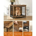 thumbnail image 2 of Wooden Dog Crate Furniture,Double-Doors Kennel for Dogs Indoor up to 30 lb, Removable Tray, End Table Dog Crate for Decoration 27.2"L x 20.1"W x 23.6"H, Rustic Brown, 2 of 9