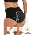 thumbnail image 4 of INNERSY Culottes Menstruelles pour Femmes Taille Haute Culottes Post-Partum Maternité Lot de 3 (L, Noir), 4 of 9
