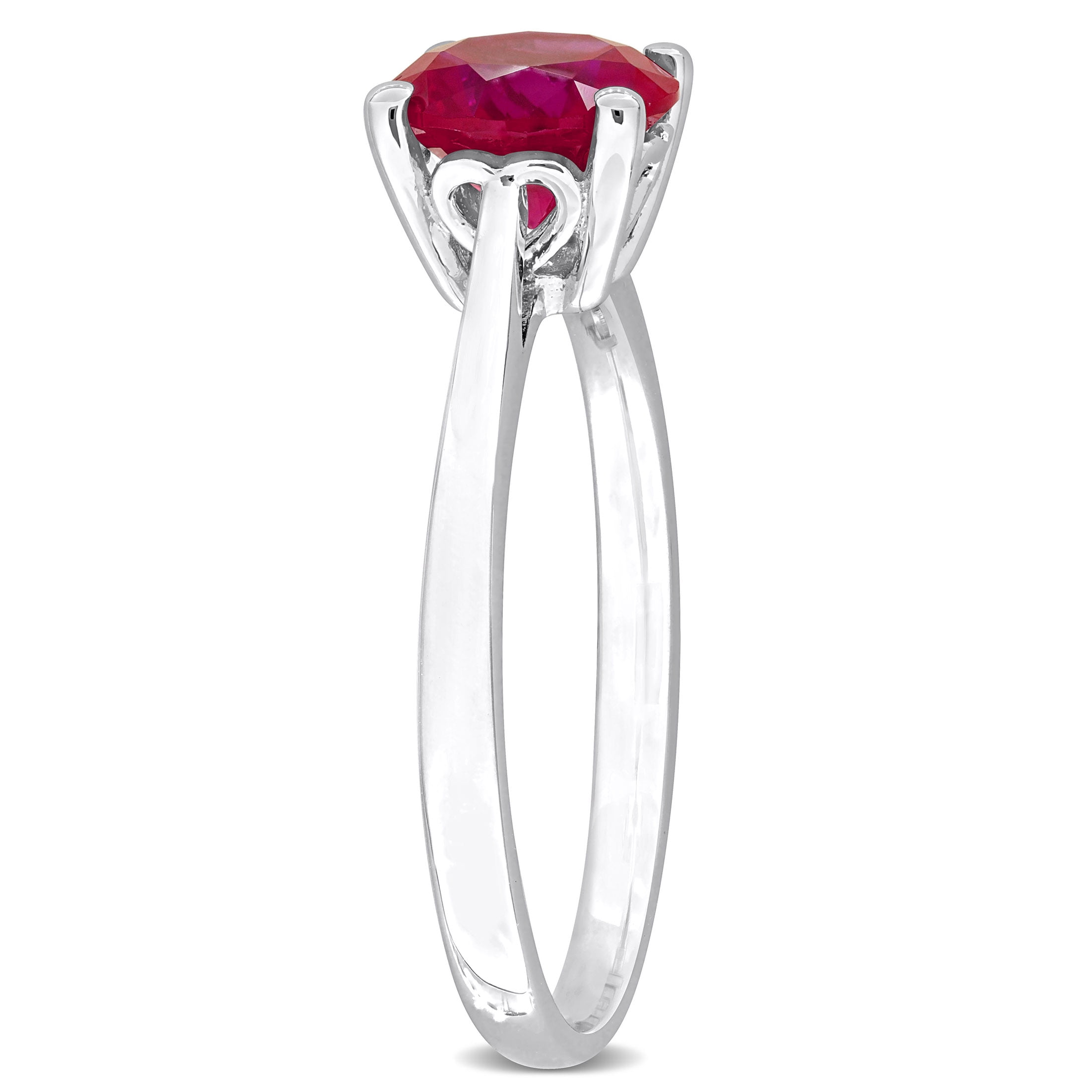 Everly Women's Created Ruby Sterling Silver Ring