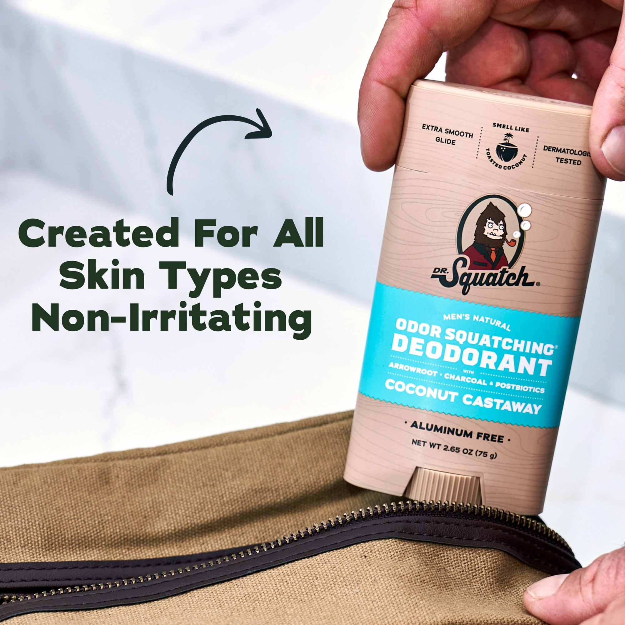 Dr. Squatch Mens Aluminum Free Deodorant Set, Natural Deodorant for Men, Fresh Falls + Wood Barrel Bourbon + Coconut Castaway, 2.65 oz, 3 Pack