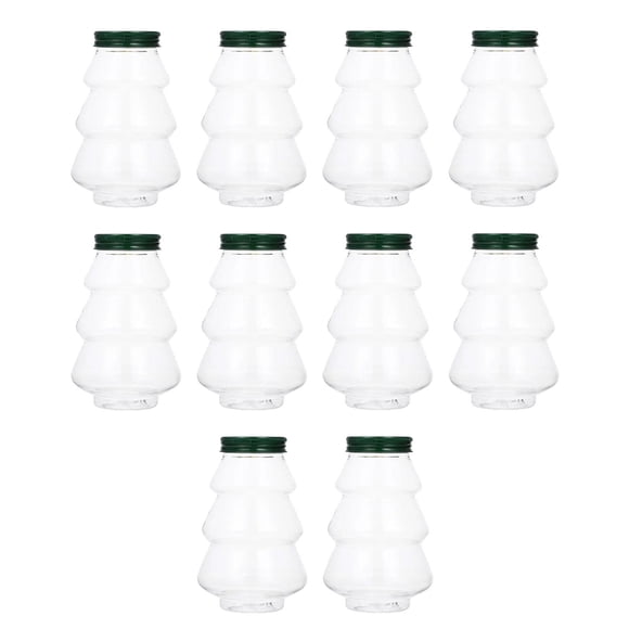 10x Candy Jar Christmas Tree Shape Bottles for Indoor Use Outdoor Hiking Gym