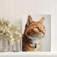 thumbnail image 2 of Ginger Cat Watercolor Canvas Print, Feline Wall Art for Living Room Bedroom Office Study Cafe Apartment Gift Decor, 2 of 8