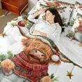 thumbnail image 4 of Castle Fairy 7-Piece Twin Bedding Set - Highland Cow (Xmas, Reversible), 4 of 8