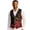 Flame Print, variant on Men's Geometry Print Formal Suit Vest Slim Fit Vests 3 Pockets Fashion Soft for Men V Neck Black White Waistcoat Business Wedding Casual L