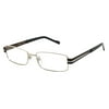Contour Men's Rx'able Eyeglasses, FM9214 Shiny Silver