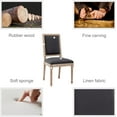 thumbnail image 5 of Sumdeal French Country Dining Chairs Set of 6, Farmhouse Dining Chairs with Square Backrest, Upholstered Dining Chair with Solid Wood Leg for Dining Room Bedroom Kitchen Restaurant, 5 of 7
