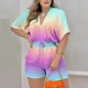 thumbnail image 4 of Mono elegante y sexy con escote en V para mujer, mono informal de verano de manga corta, mono de una pieza con cintura elástica y estampado a la moda para mujer 2023, 4 of 5