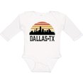 thumbnail image 3 of Inktastic Dallas Texas Skyline Vintage Boys or Girls Long Sleeve Baby Bodysuit, 3 of 5