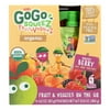 Gogo Squeez Bolder Berry Organic Fruit & Veggiez On The Go - Case of 12 - 4/3.2 oz.