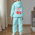 thumbnail image 4 of ChaoLingNeng Toddler Sweatsuit 3t Graphic Print Crew Neck Long Sleeve Active Hoodie Pullover Top and Long Sweatpants Set Lightweight Kids Fall Outfits Sweat Suit, 4 of 7