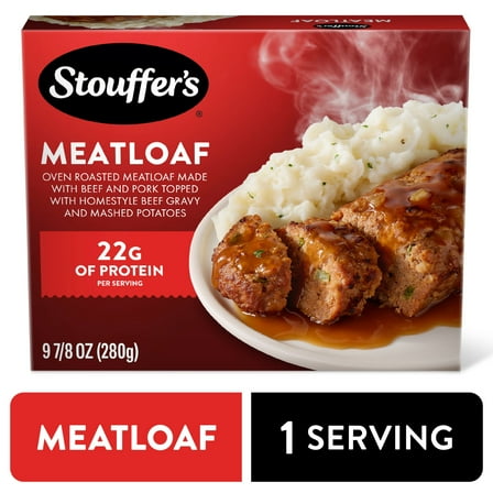 Stouffer’s Classic Meatloaf, Single Serve, Microwave Dinner, Meatloaf Frozen Dinner