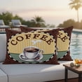 thumbnail image 4 of Farmhouse Coffee Outdoor Waterproof Pillow Covers, Vintage Coffee Cup Beans Country Decorative Rectangle Throw Pillowcase Sofa Cushion Sham for Patio/Couch/Chair, 20"x12" 2 Pack, 4 of 8