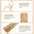 thumbnail image 4 of PU Tassel Keychain with Macrame Pendant, Metal Keyring, Fashion Zinc Alloy Key Chains for Bags and Keys, 4 of 6