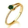 thumbnail image 2 of 1.25 carat Round Cut Round and Diamond Engagement Ring in 10k Yellow Gold, 2 of 2