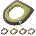 thumbnail image 2 of JoyMoreHome Warm Toilet Seat Cover For Elongated, Round, Oblong Toilet Seat Covers, Washable, Universal Fit, 2 of 7