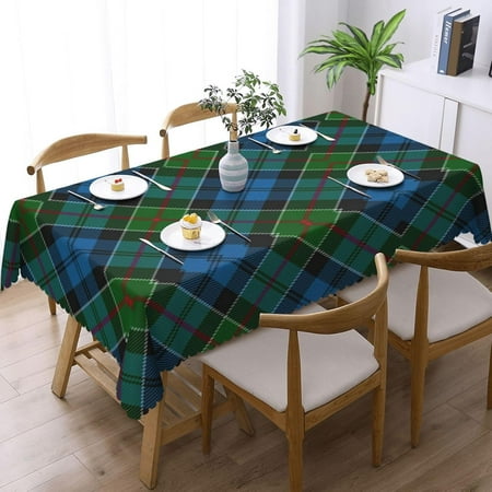 

Rectangle Table Cloth Scots Style Clan Colquhoun Tartan Plaid Resistant Washable Tablecloth Decorative Table Cover for Dining Indoor and Outdoor
