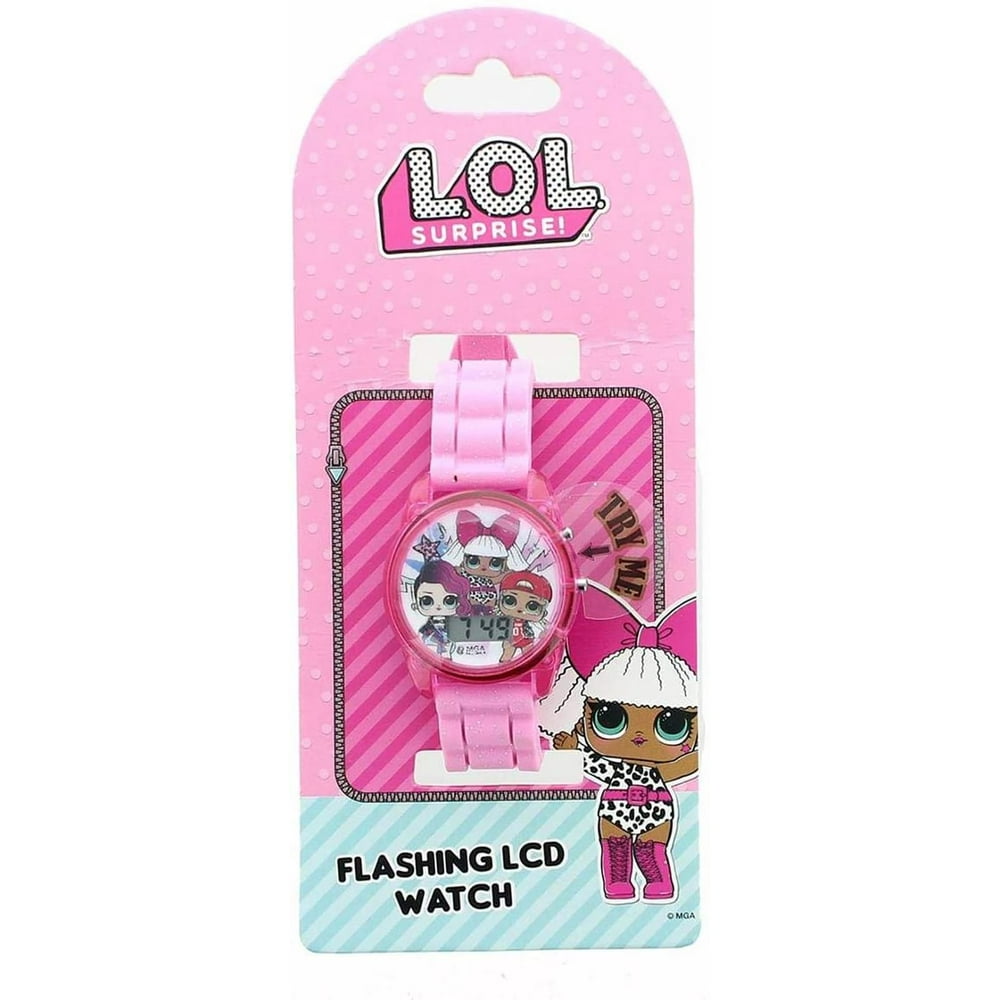 L.O.L Surprise! LOL Surprise Flashing LCD Watch Pink Sports Band