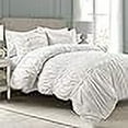 thumbnail image 3 of Lush Decor, Très Grand, Ensemble de Couette Blanche Darla 3 Pcs, 3 of 4