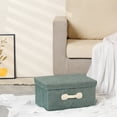 thumbnail image 5 of REGALWOVEN Storage Cube, Fabric Storage Bin with Lid and Handle for Shelves Closet, Collapsible Basket for Organizing Clothes Books Green 15.7*11.8*9.8in, 5 of 5