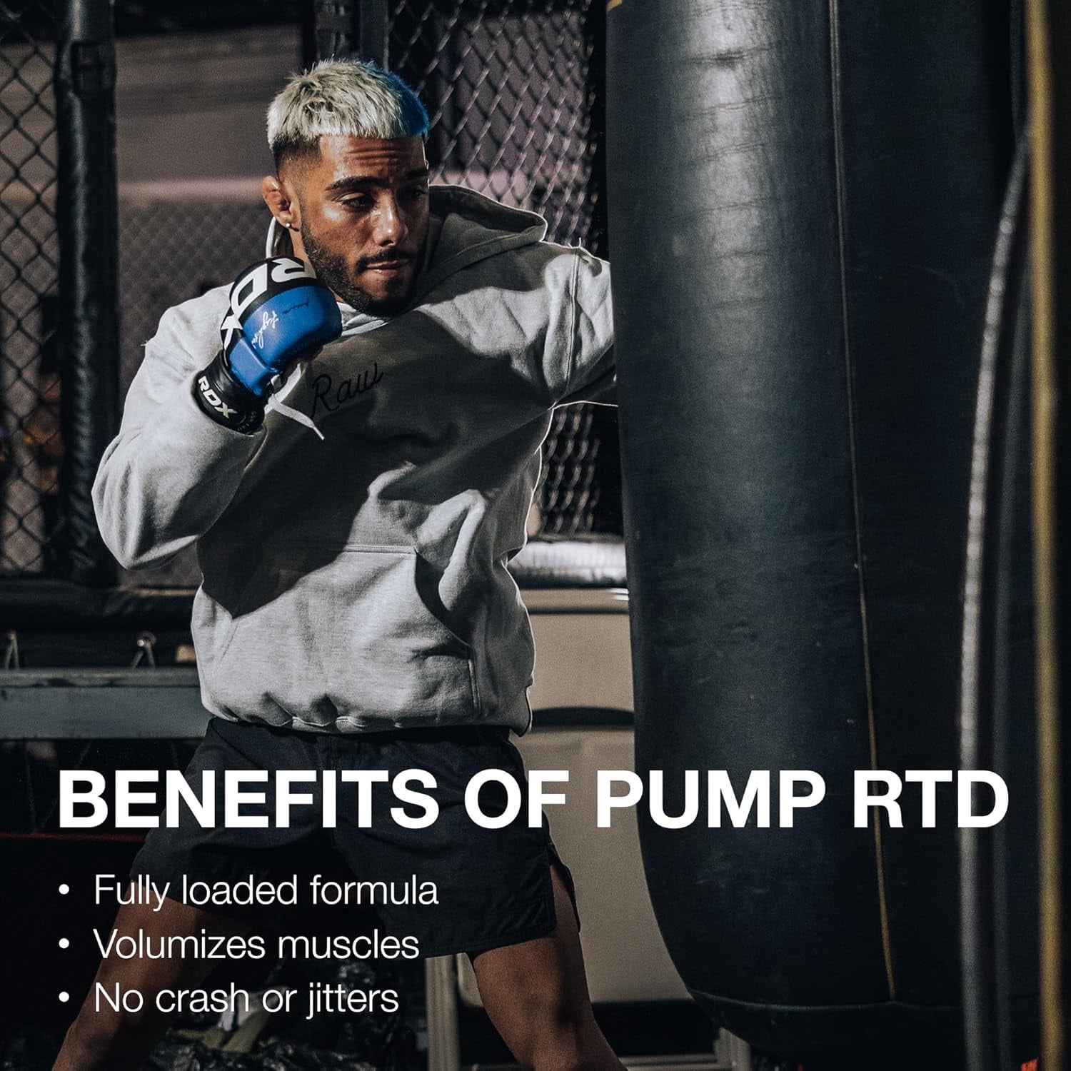 RAW Ready to Drink Pre-Workout Drink, Juicy Pumps (White Cherry) - Bum Pump RTD Zero-Sugar Energy Supplement Drink - Caffeine-Free & Sugar-Free Energy Drinks with L-Citrulline, 12 Fl Oz