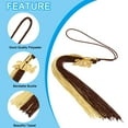 thumbnail image 3 of Uxcell 2 Pcs Graduation Tassel with 2024 Gold Charm, Graduation Cap Tassel 2024 Year , Brown and Dark Golden, 3 of 7
