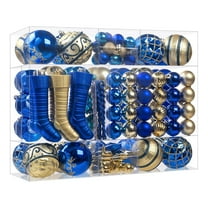 Mecorevxz 150Pcs Christmas Balls Decorations Set 2.36Inch Shatterproof Christmas Balls Ornaments for Christmas Tree Ornaments,Home Decor,Blue