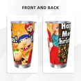thumbnail image 3 of Lsque Sml Jeffy Pattern 20oz Car Cup with Lid and Straw, Insulated Coffee Cup with Straw Topper, Spill Proof Travel Coffee Mug, Stainless Steel Tumble, 3 of 8