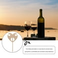 thumbnail image 2 of Amosfun Foldable Wine Table Khaki Wood Heart Design Portable Home Use, 2 of 7