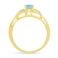 thumbnail image 5 of 14k Yellow Gold Oval Aquamarine And Diamond Ring, 5 of 6