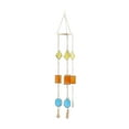 thumbnail image 6 of DecMode 35" Multi Colored Metal Indoor Outdoor Geometric Windchime with Stained Glass, 6 of 9
