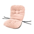 thumbnail image 3 of Cojín de silla de respaldo alto con soporte para la espalda, grueso, lavable, para mecedora Rosa, 3 of 8