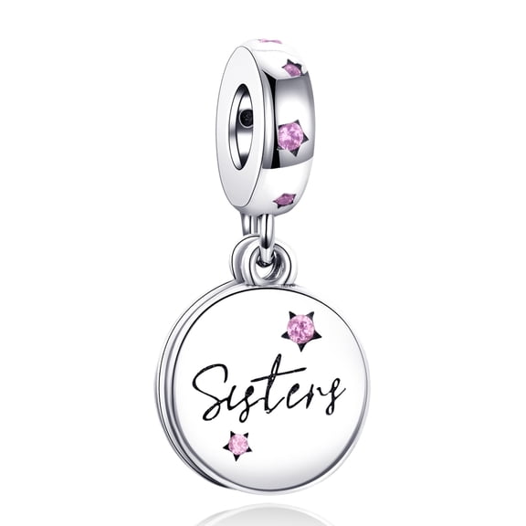 ROSIANNA 925 Sterling Silver Charm for Bracelets Sisters Dangle Charms Women Bracelet Charm
