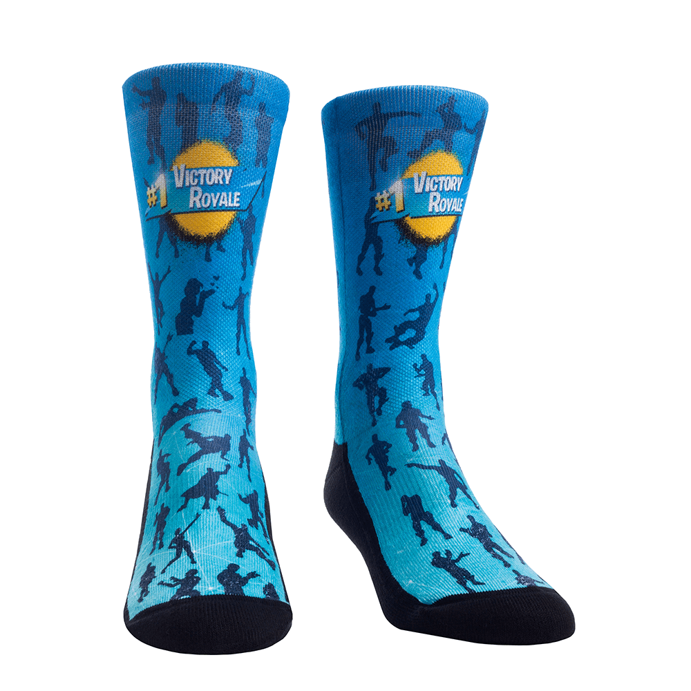 Rock Em Elite Fortnite Victorious Royale Crew Socks 7343