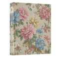 thumbnail image 2 of Pastel Pink and Blue Floral 3 Ring Hardcover Binders 1.5in Round Rings for Letter-Size Folder Paper Organizer Pockets for Office Student Recipe, 2 of 9