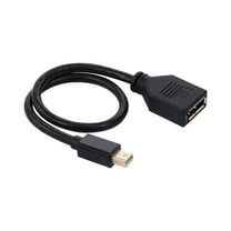 Mini DP to DP Adapter Cable 4K@60Hz Mini DisplayPort to DisplayPort Converter Male to Female Gold-plated Cord for Macbook Thunderbolt Projector 30cm/11.81in (Black)