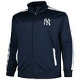 thumbnail image 2 of Men's Navy New York Yankees Big & Tall Tricot Track Full-Zip Jacket, 2 of 3