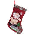 thumbnail image 2 of Medias de Navidad Lino 3D Felpa Adorno de árbol de Navidad Regalo Bolsa de dulces Decoración del hogar, Papá Noel Scienceny HA001018-01, 2 of 6