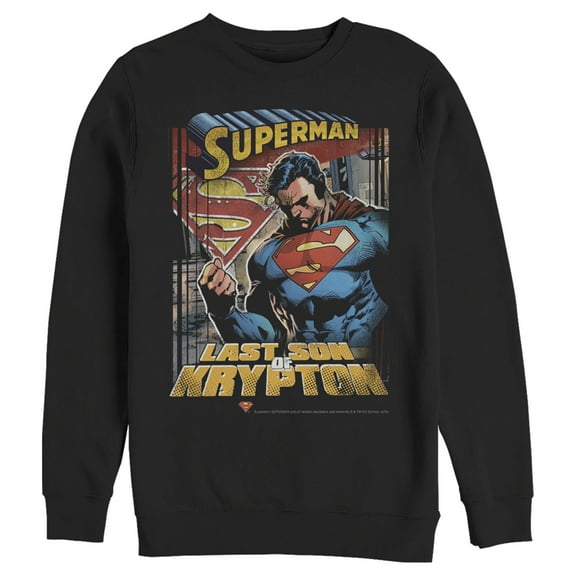 Men's Superman Son of Krypton  Sweatshirt Black Small