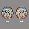 thumbnail image 2 of Lotusprinthandmade Shih Tzu Dog Pattern Custom Shape Broken Glass Hologram Ornament 4in, 3d shih tzu dog holographic decoration, 2 of 4