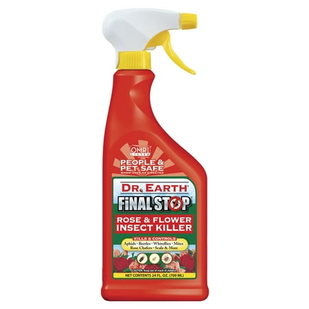 Dr. Earth Organic & Natural Final Stop Rose & Flower Insect Killer, 24 oz