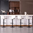 thumbnail image 5 of Kidol & Shellder Bar Stools Set of 2 Soft Adjustable Swivel Counter Stools, Weave Pattern, White, 5 of 7