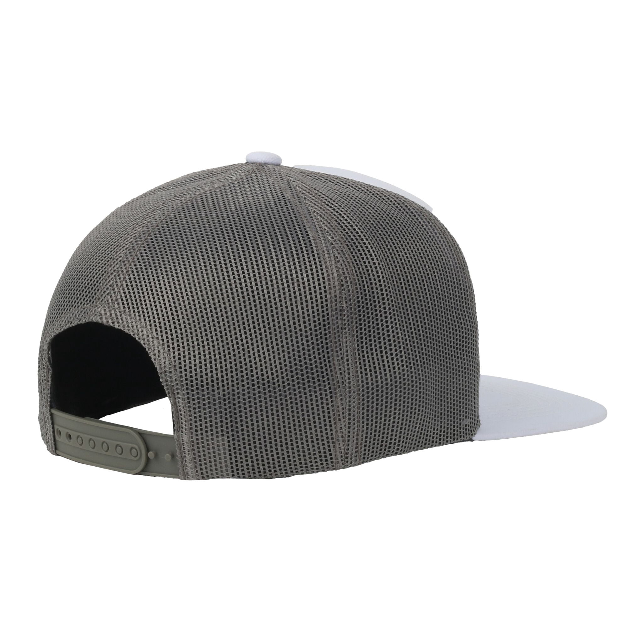 White/Grey Mahi Mahi 5-Panel Fishing Cap – Structured, Flat Bill Snapback, One Size