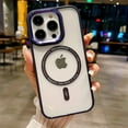 thumbnail image 1 of Hardware Strong Magnetic Attraction [metal Lens Frame+buttons] Suitable For IPhone 15, 14, 13, 12, 13 Pro Max 15Plus, 14Plus Transparent Acrylic Phone Case, 1 of 5