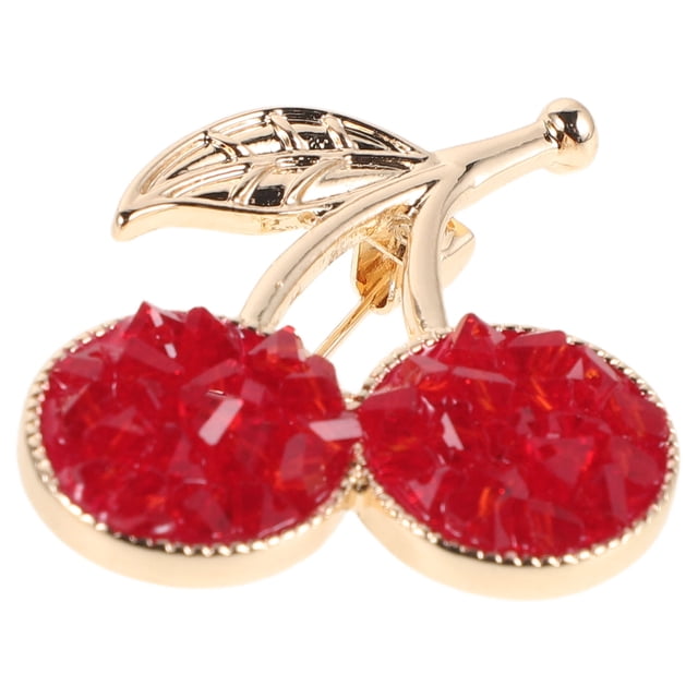 WHAMVOX Broche Pin Para Mujer Con Cereza De Y Metal Para Adornar Casual Y Formal