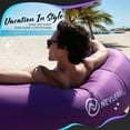 thumbnail image 4 of Nevlers Purple Inflatable Lounger with Travel Bag and Pockets, 4 of 9