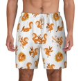 thumbnail image 2 of Picia Squirrel Playing pattern Mens Swim Trunks with Compression Liner Stretch Beach Shorts Quick Dry with Zipper Pockets No-Chafing Board Shorts-Medium, 2 of 9